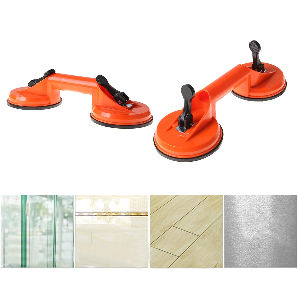 Auto Truck Dent Remover Sucker Dubbele Kopjes Glazen Tegel Sucker Plaat Sterke Verwijderbare Lagers Puller Tool Opening Pry Zuignap