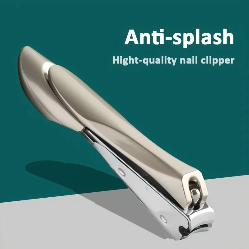 Cortador de Unhas Anti-Respingo em Aço Inoxidável com Cabo Ergonômico para Uso Doméstico e em Viagens