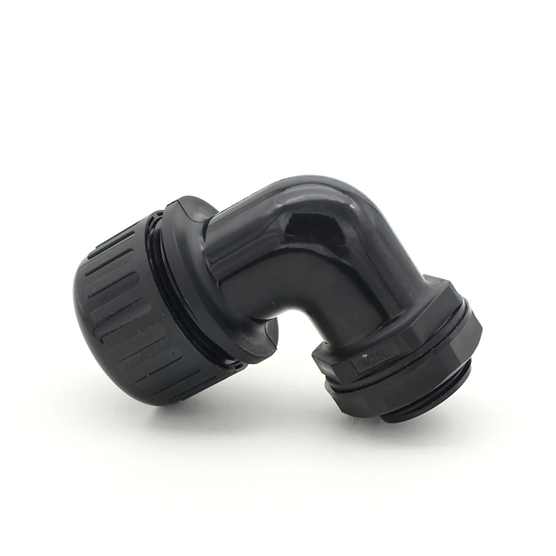 

90 degree Angle right Angle metric M16-M32 thread nylon plastic cable waterproof sealing joint fixing head