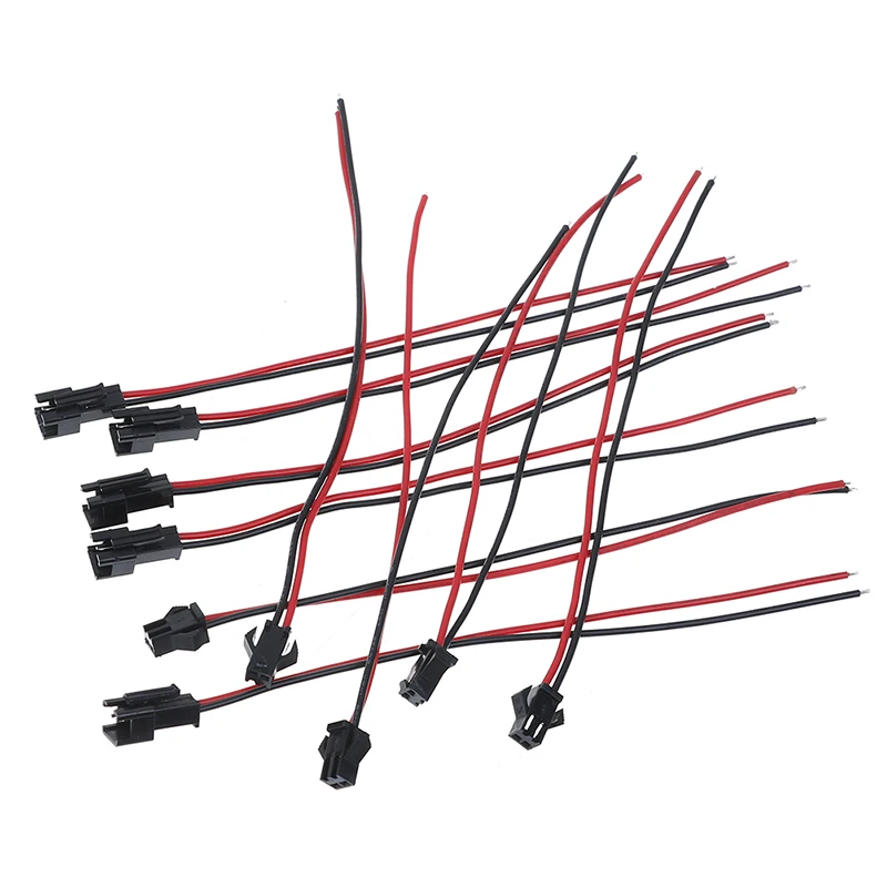 5Pairs/10Pcs 15cm Long JST SM 2pins Plug Male To Female Wire Connector Hardware
