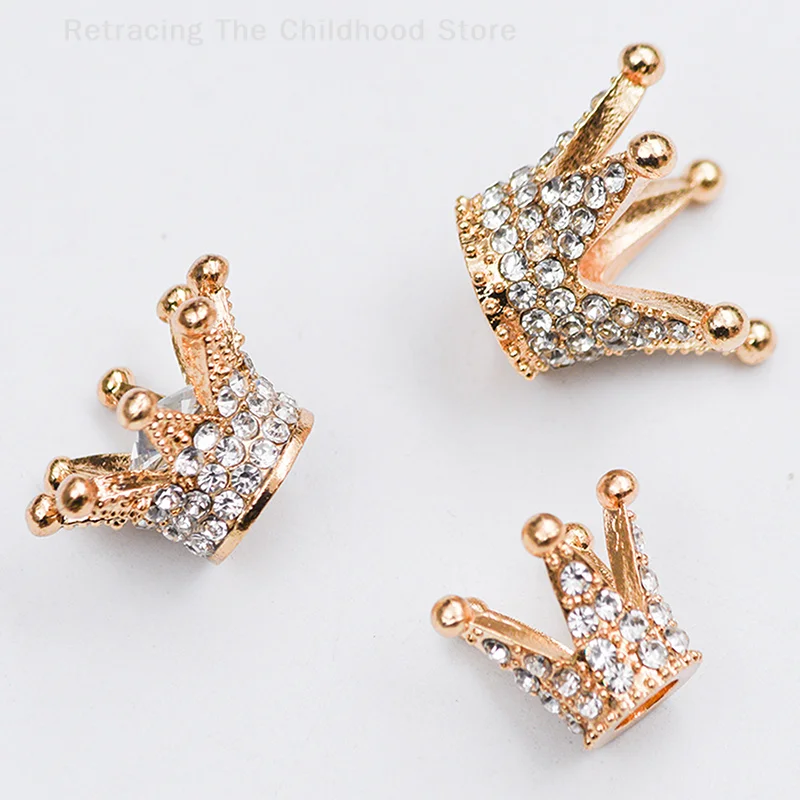 2/3Pcs Dollhouse Rhinestone Small Crowns Miniature Gold Mini Alloy Princess Crown Small Tiara Model Toys Dollhouse Accessories