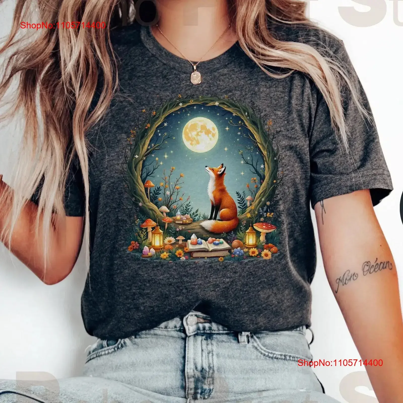 Whimsical Cottagecore Pagan T shirt Wicca Wiccan Forest Fox Witchy Fairycore Animal Cottage Core Aesthetic Green Witch vintage