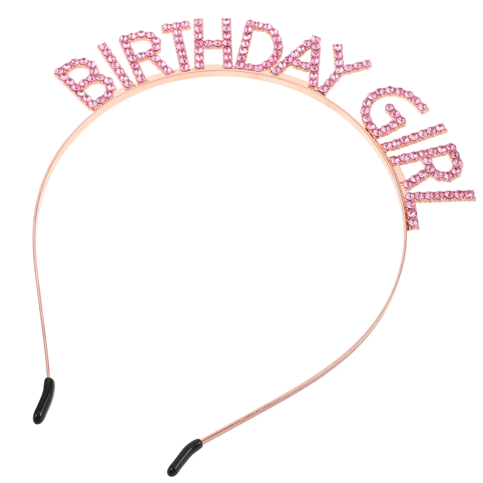 

Sparkly Pink Crown Headband Rhinestone Embellished Princess Tiara for Birthday Parties Proms Weddings Girls Fashion Hair