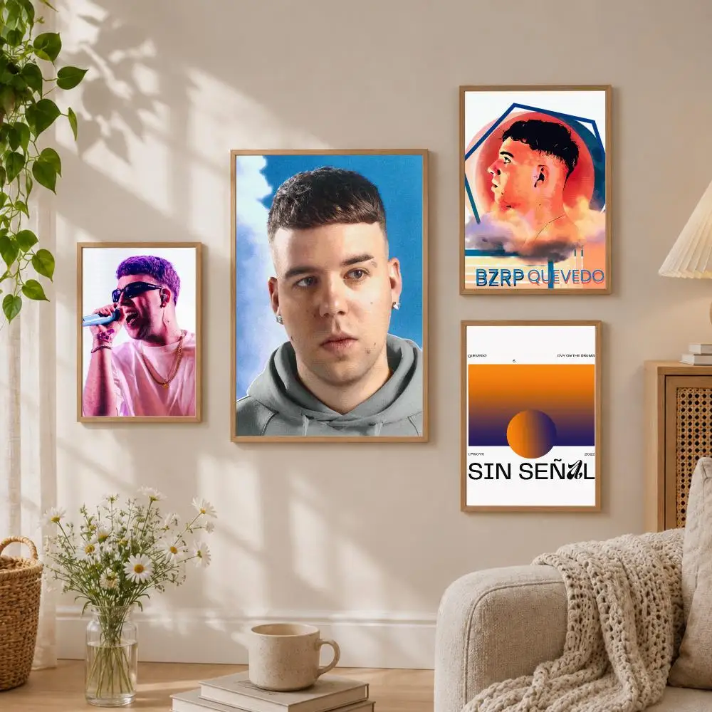 Rapper Q-Quevedo Poster Stickers HD Painting Self-Adhesive Art for Bedroom Living Room Home Decor Wall Decals Gift