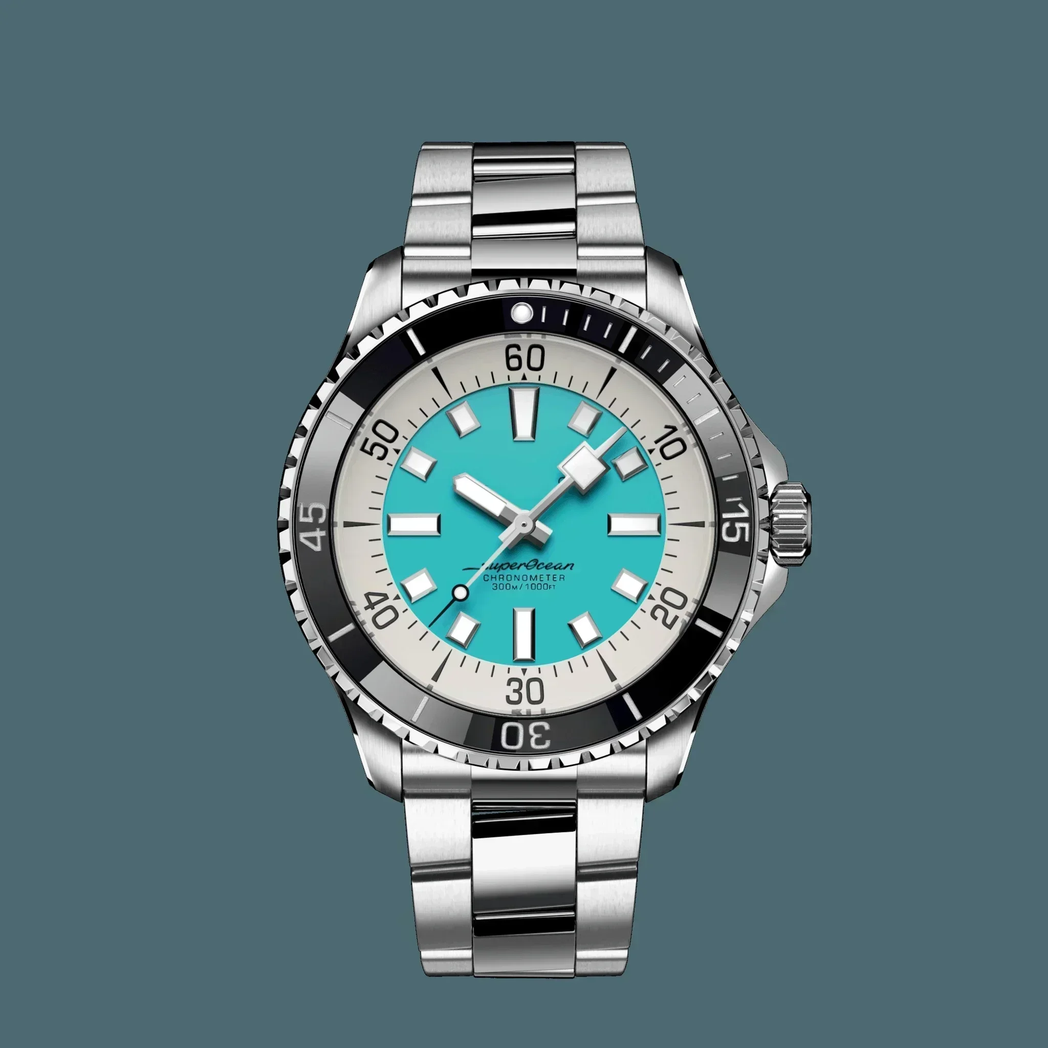 ساعة يد ميكانيكية أوتوماتيكية فاخرة للرجال مقاس 44 ملم B42 Superocean بإطار سيراميك من الفولاذ المقاوم للصدأ ساعة يد رجال الأعمال