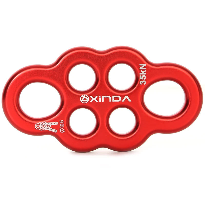 XINDA 35kN Stainless Steel Durable Belaying Adjuster Plate Aluminum Lanyard Rock Climbing XINDA 35kN Stainless Steel Durable