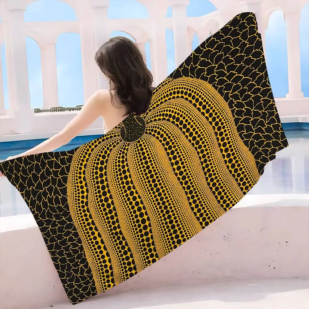 Yayoi Kusama Art Microfiber Beach Towel Absorbent Quick dry Soft Yoga Swimming Resort Mountain Climbing Towel