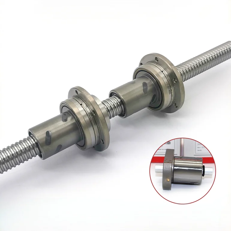 For  Heavy-Duty Ball Screw with Double Nut 30% Higher Load Capacity Industrial Use BNS 5050 BNS 0812  on Durable Beari