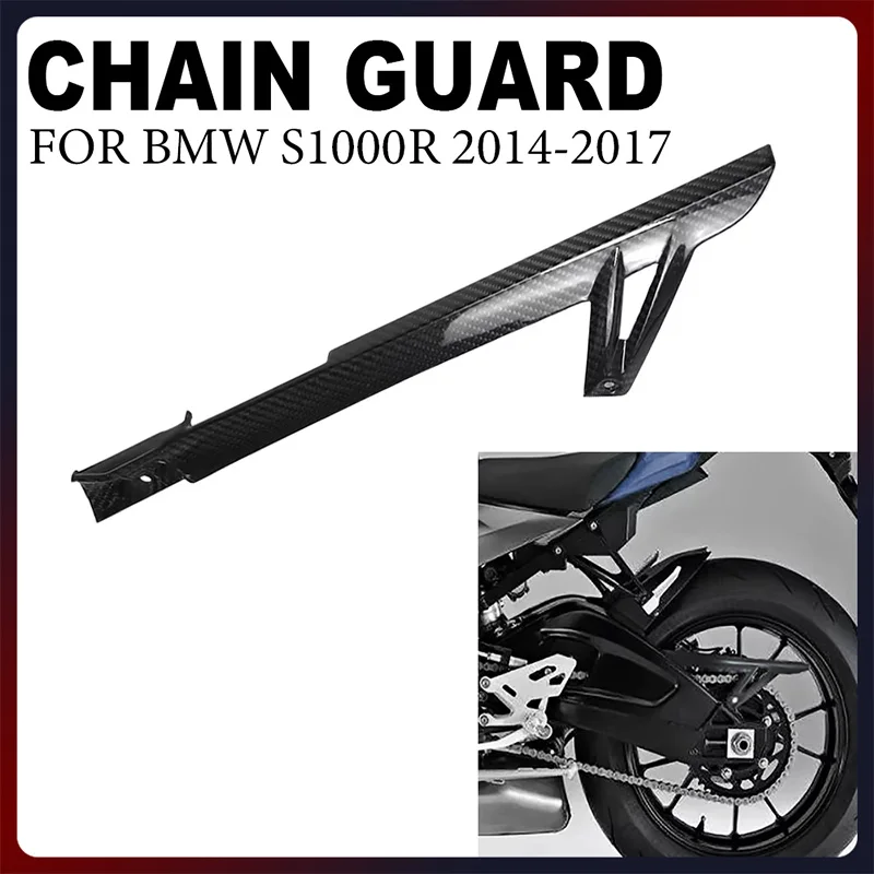 

Motorcycle Rear Chain Guard Chain Box Real Carbon Fiber For BMW S1000R S1000R S1000R S 1000 R 2014 2015 2016 2017