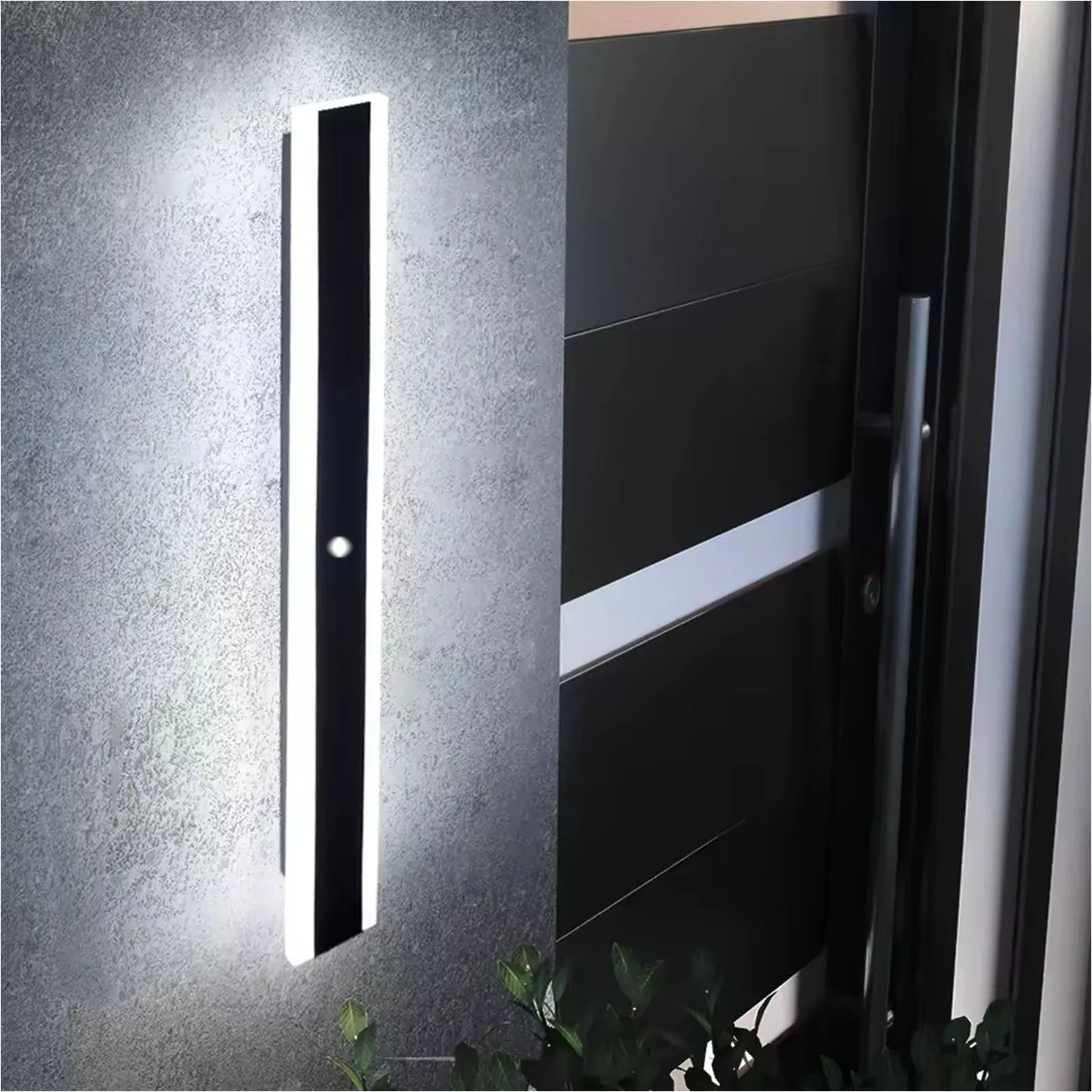 أضواء الجدار في الهواء الطلق LED مع محس حركة شريط طويل حديث IP 65 مصابيح الحائط المقاومة للماء حديقة فيلا الشرفة إضاءة ديكوريّة المنزل #3