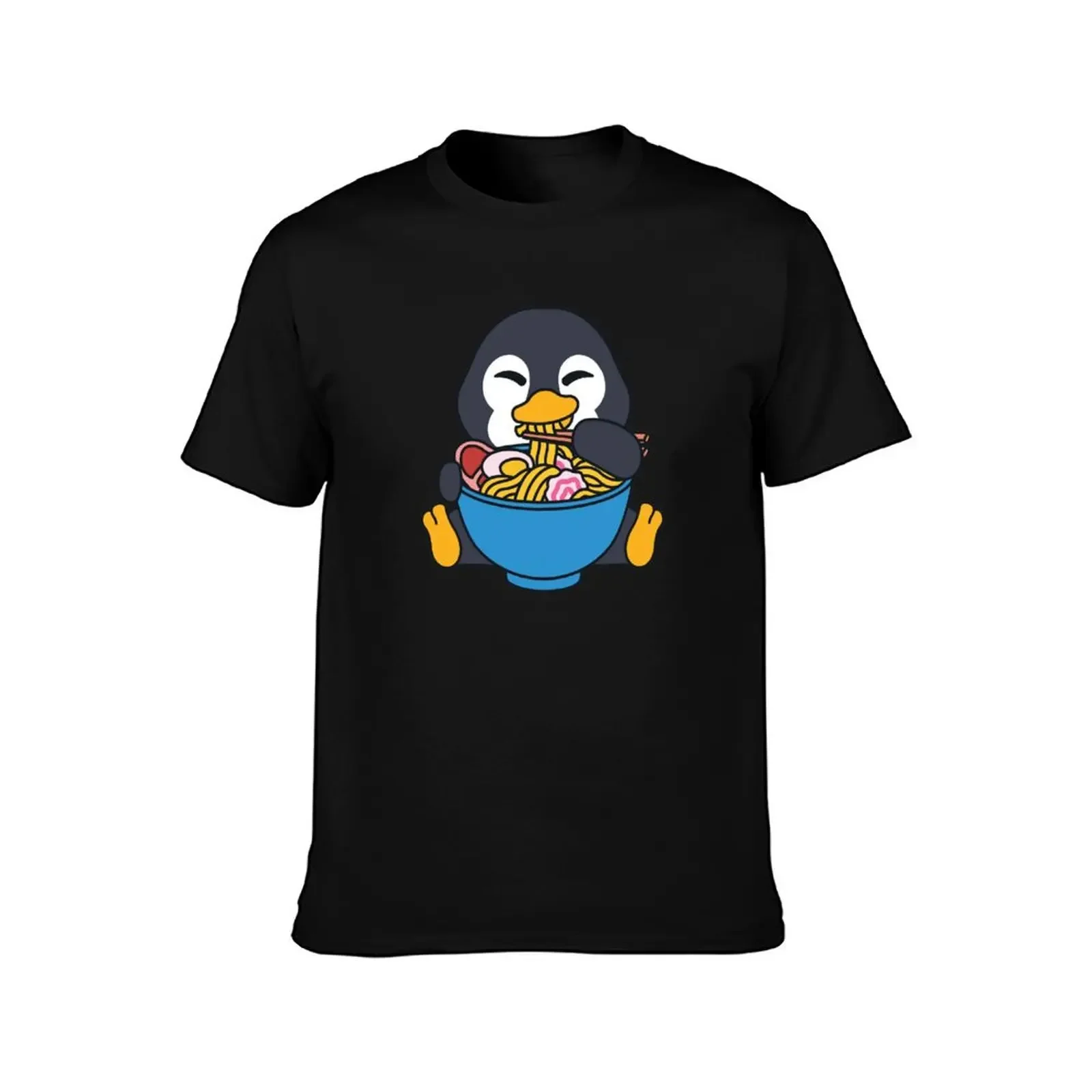 Penguin Ramen Soup Noodle box Cute Kawaii Pun T-Shirt custom t shirt Funny t-shirts oversize t-shirts man funny t shirts men