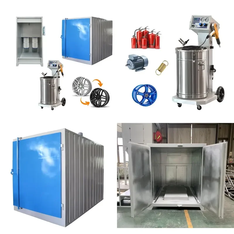 2026 Hot Manual Powder Coating Booth With Powder Coating Machine and Powder Curing Oven
