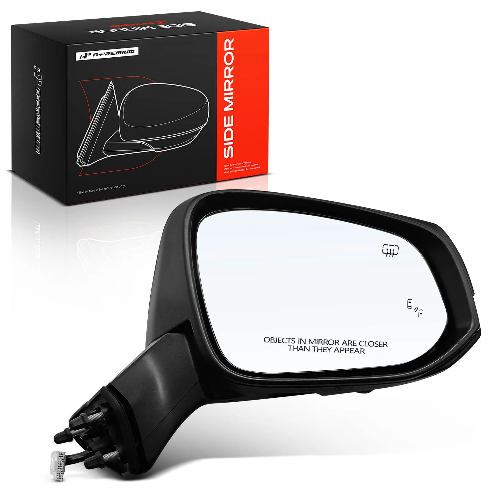 A-Premium Passenger Side Power Door Mirror for Toyota Sienna 2021-2024 Power Folding Blind Spot Detection Turn Signal Light