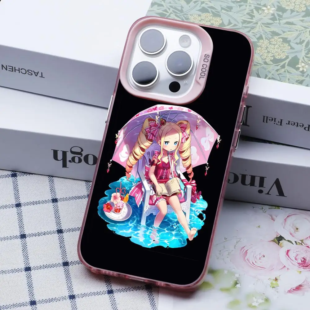 حافظة لهاتف آيفون 17 16 15 14 13 12 11 X XR XS 8 7 Pro Max Plus غطاء وردي شفاف فاخر #4