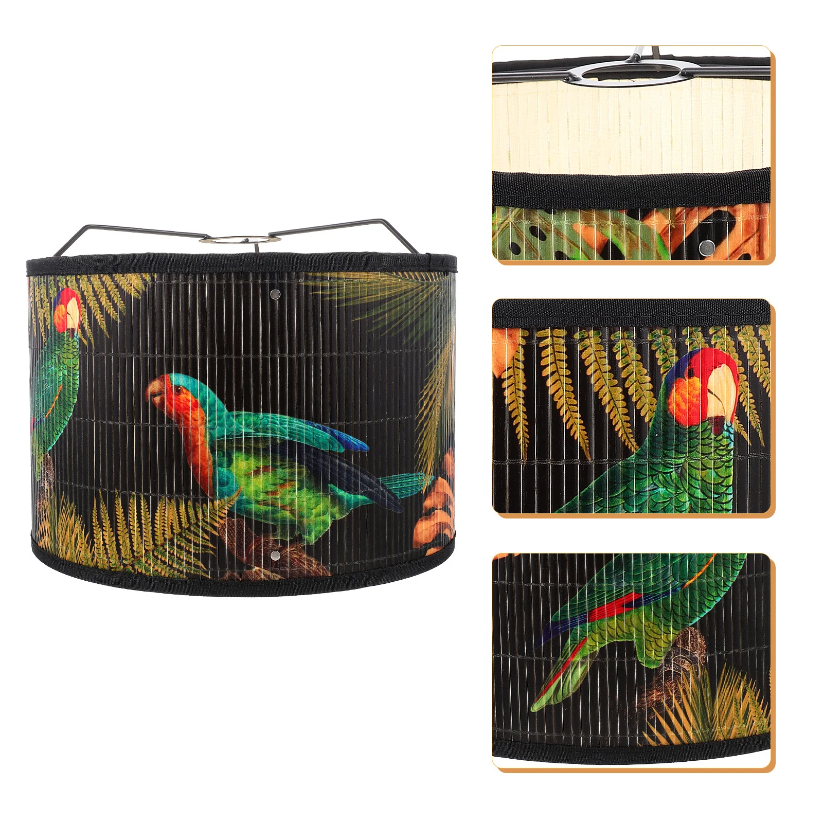 

Retro Bamboo Lampshade Stylish Chandelier Cover For Home Decor Pendant Light Shade Dining Room Hanging Lamp Decoration