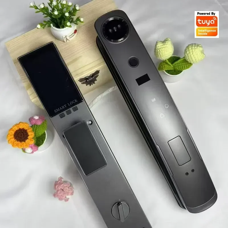 Tuya Smart Door Lock 3D Facial Recognition Fingerprint Anti Theft Visual Electronic Password IC Card APP Remote Key Unlock