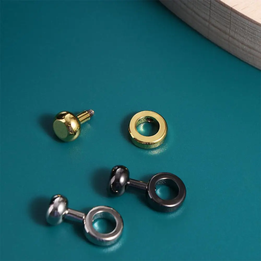 Fashion Copper Zipper Transform Buckle Studs Rivets Round Replace Chain Buckle for DIY Mini Adjust Hardware Button DIY