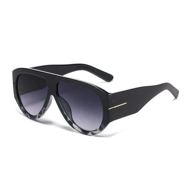 Nieuwe trendy oversized grote frame Y2K cat eye zonnebril voor dames vintage retro ovale gradiënt zonnebril UV400 decoratie zonnebril