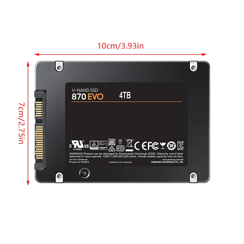 Imagem -06 - Interface Interna de Unidade de Estado Sólido Disco Rígido Externo de Alta Velocidade para pc 870 Evo Sata Iii Ssd