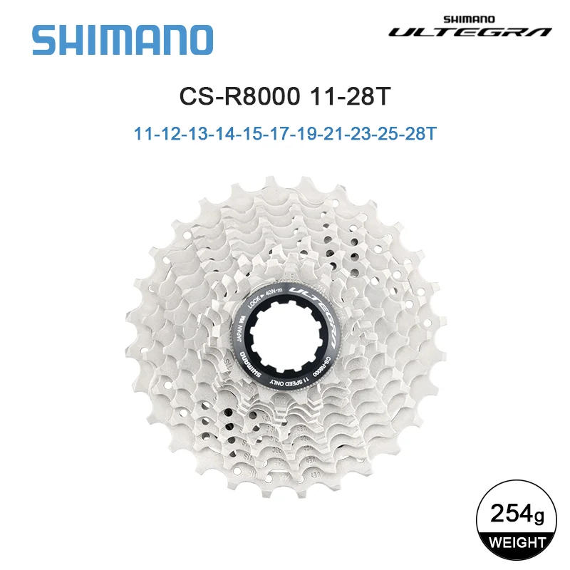 SHIMANO ULTEGRA 11Speed Road Cassette R8000 28/30/32T Groupset KMC X11/HG601 Chain 11V Flywheel K7 1X11S Sprocket Road Bike Kit