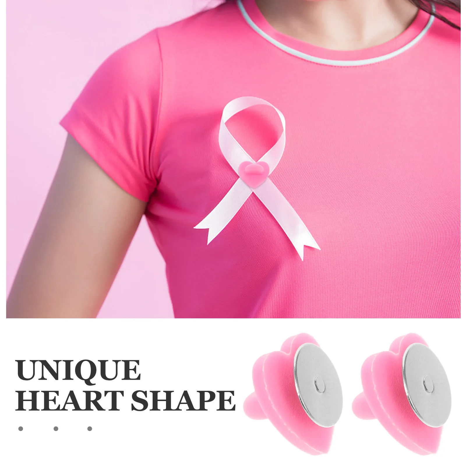 

100 set Rubber Pink Heart Clutch Backings Clutch Locking Brooch Jewelry Metal Lapel Pin Pin Locking Back Accessories