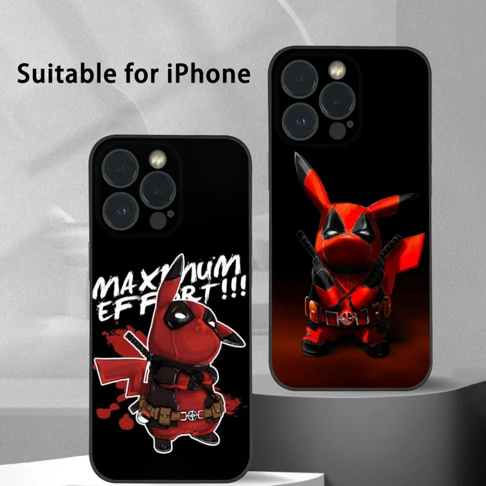 

D-Deadpool-S Funny Phone Case For iPhone 16 15 14 13 Pro Max Plus Mini Frosted Soft Shell Funda