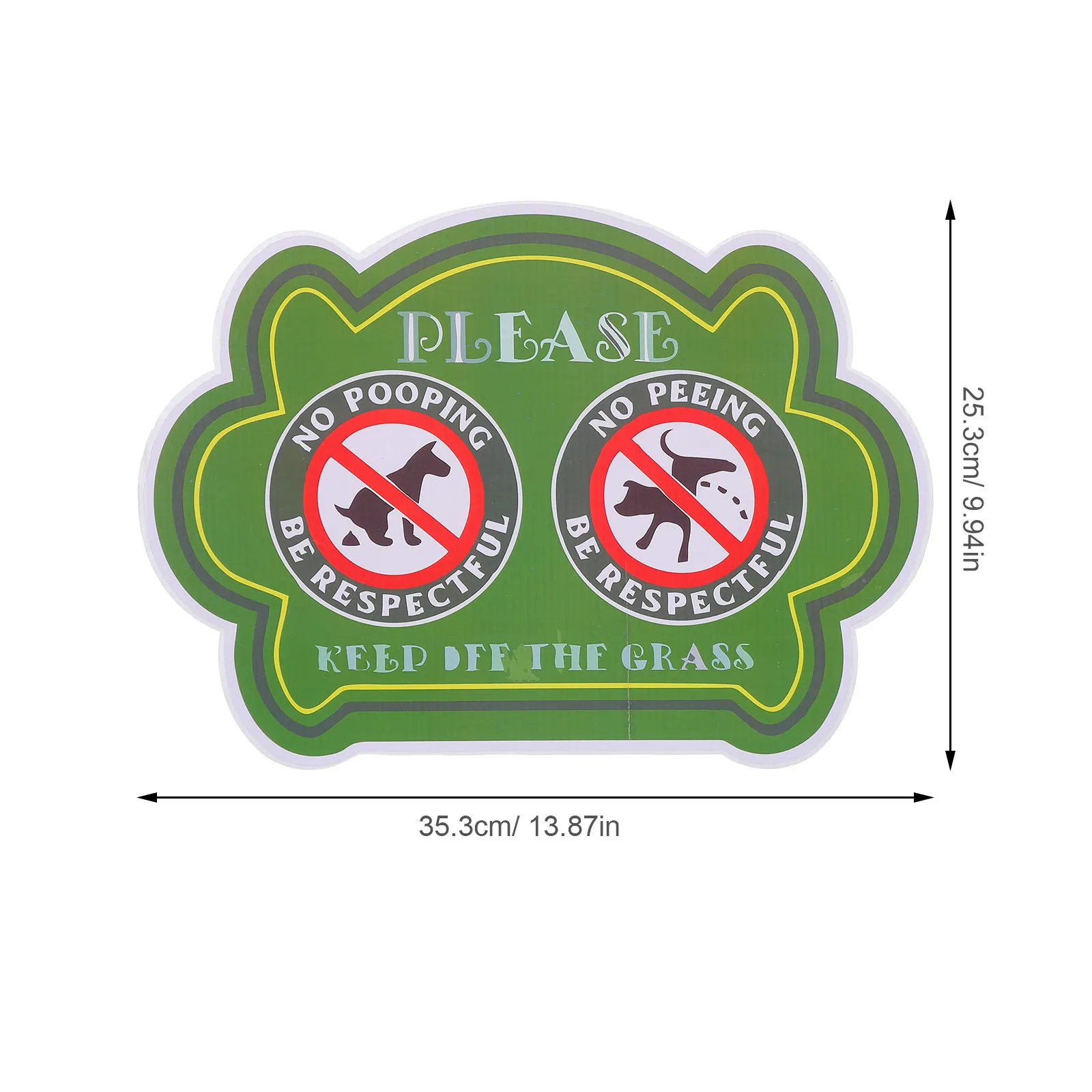 Dog Poop Lawn Sign Funny Yard Waste Signs for No Pooping and Peeing Keep off Dogs