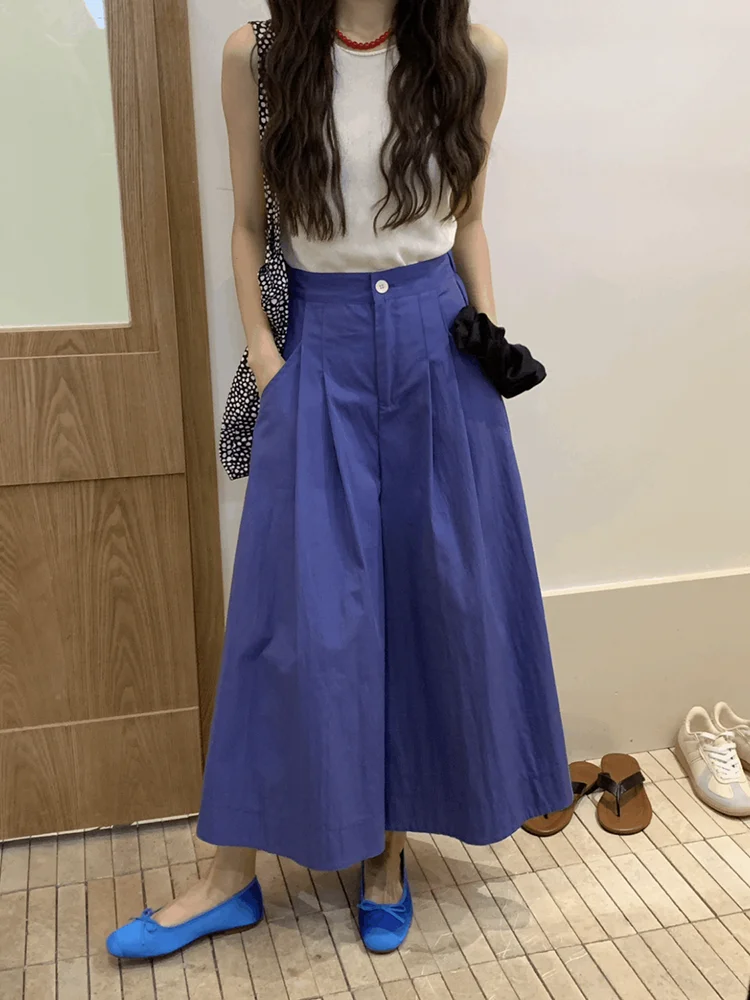 

Women Casual Wide Leg Pants New Arrival 2024 Summer Office Ladies Fashion Loose High Waist Female Korean Style Pants