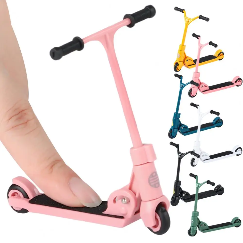 Mini Finger Scooter Toy with Tool Foldable Small Two Wheels Scooter with Brake Simulation Fingerboard Kids Educational Toy