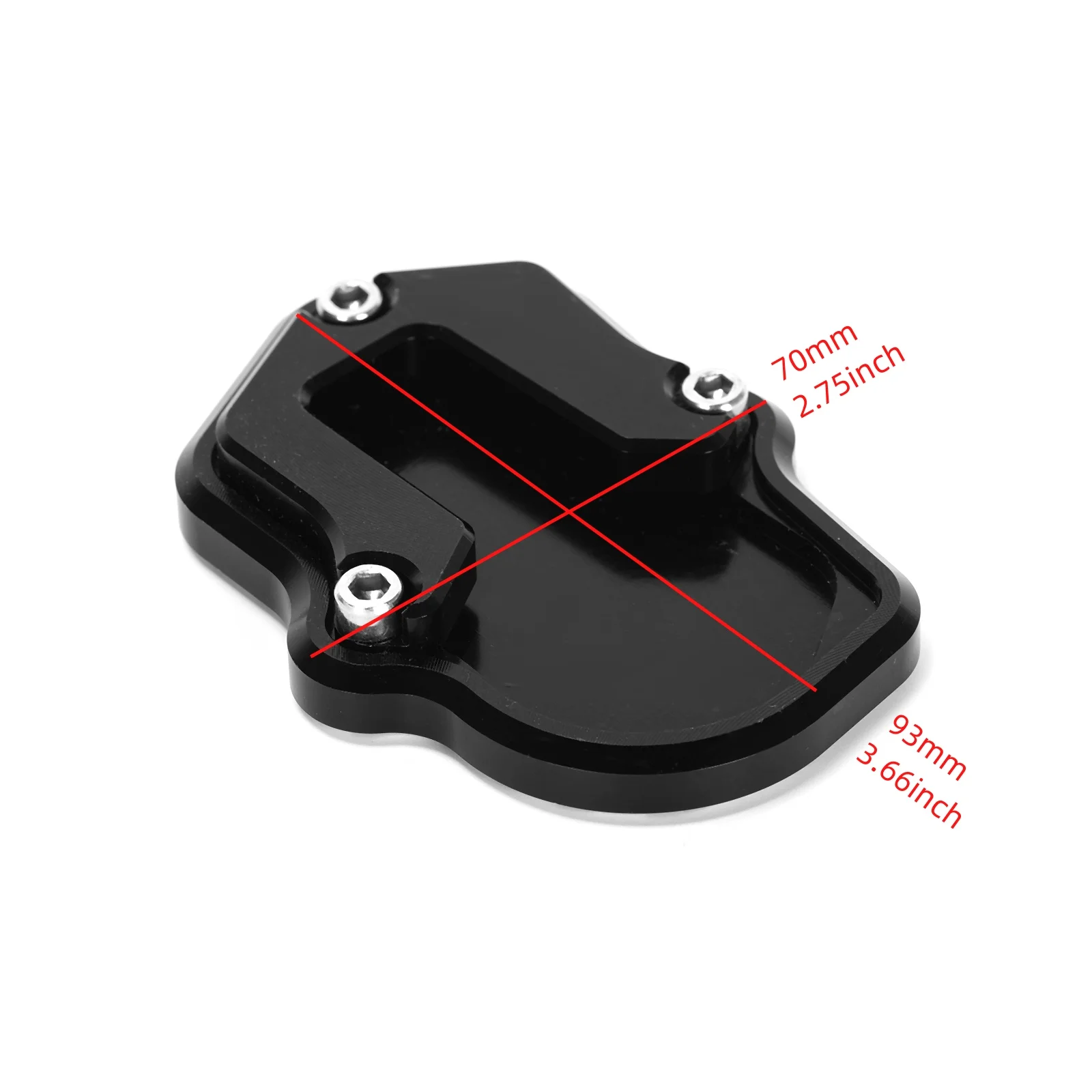 Motorcycle Kickstand Extender Foot Side Stand Extension Pad Support Plate Compatible With BMW F900XR F900XR F900XR 2020 (Black)