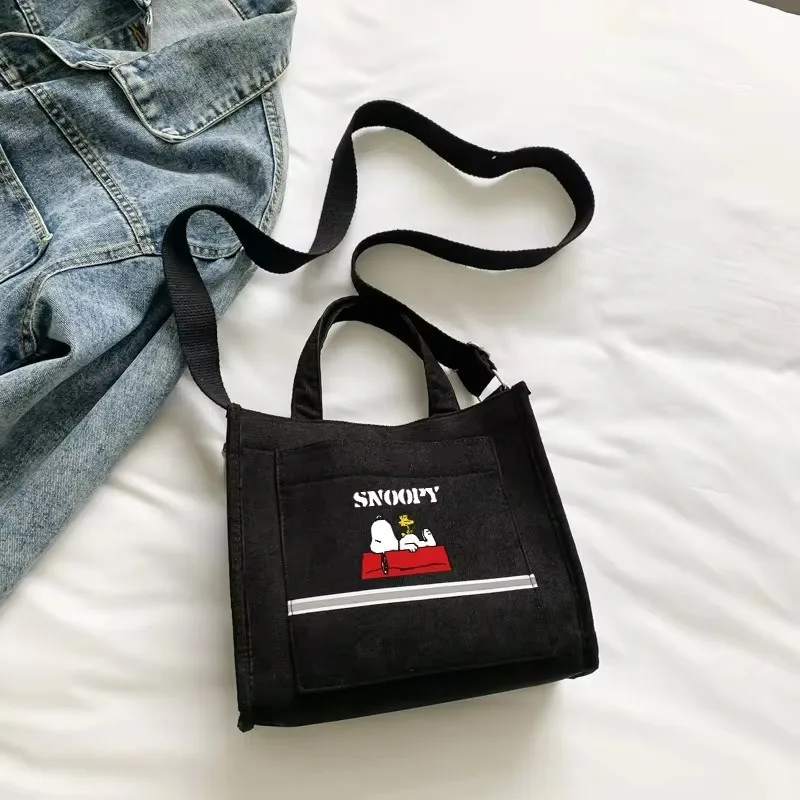 Snoopys Women Canvas Bags Shoulder Bag Fashion Tote Bags Girl Cartoon Printed Tote Bag Large Capacity Handbag Shopping Bags Gift