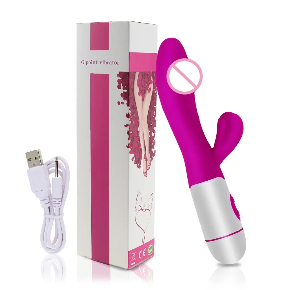 G-Point Powerful Dildo Rabbit Vibrant Soft Silicone Pussy Massager Vaginal Clitoris Stimulator Adult Sex Vibrant Toy