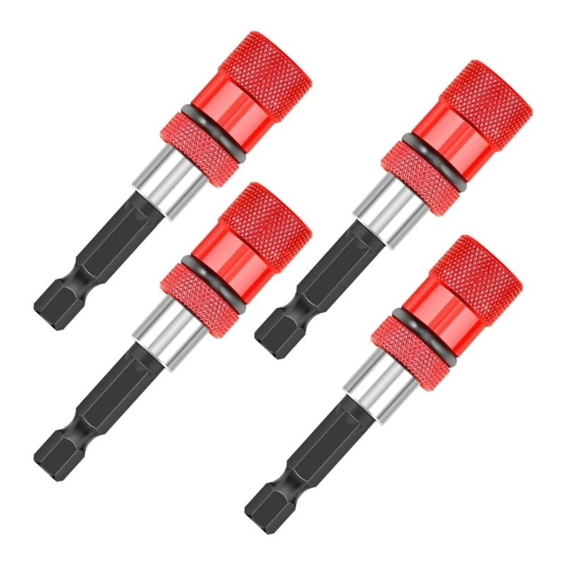 M6CF 4Pcs Bit Holder Magnetic 1/4" Shank Drill Bit Extension for Screwdriver Bits Socket Driver Adapter