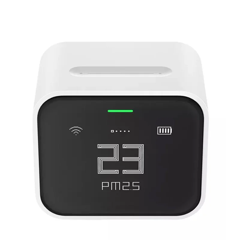 Qingping Smart Air Detector Lite CO2 PM2.5 PM10 Temperatuur-vochtigheidsmonitor Touchscreen Werk met Mihome APP voor Apple HomeKit