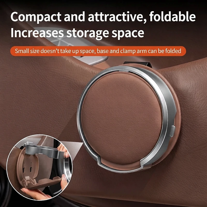 Universal Foldable Car Cup Holder With Hook Folding Automotive Door Storage Portable Multifunctional Adjust Vehicle Drink Holder