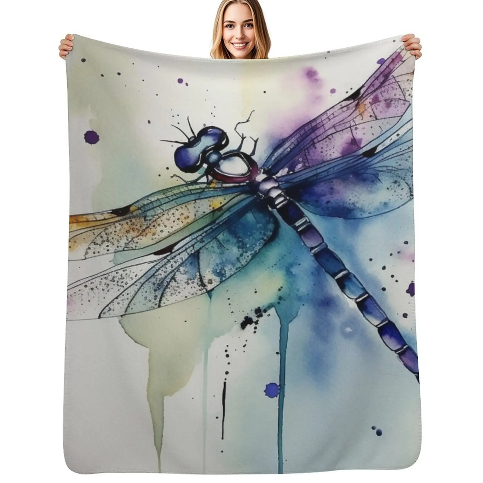 

Dragonfly Dreams Throw Blanket Foldable Soft Warm Blanket for Outdoor Use