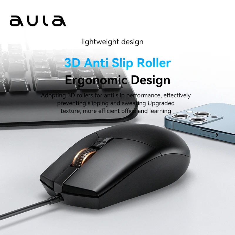 AULA Gaming Mouse Tri-mode Rechargeable Ergonomic Bluetooth Mouse 10000 DPI Wireless Bluetooth Mice for Office Gaming Orig