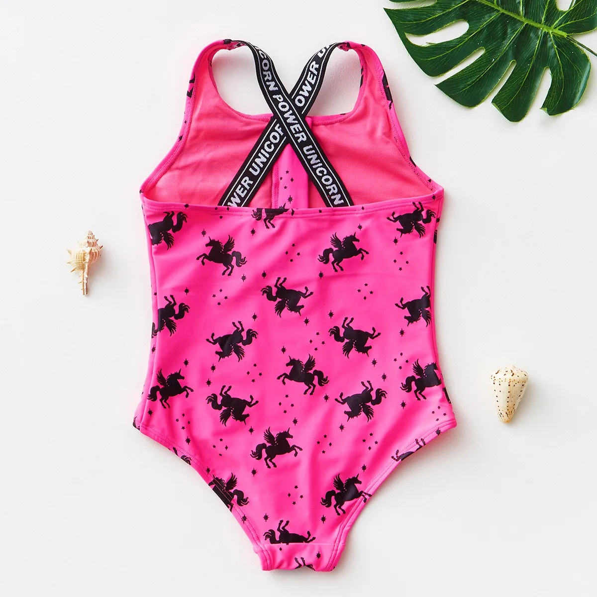 New Arrival 3~10Y Girls Swimwear Unicorn Girls swimsuit Ruffle style Children Swimwear Kids Beach wear