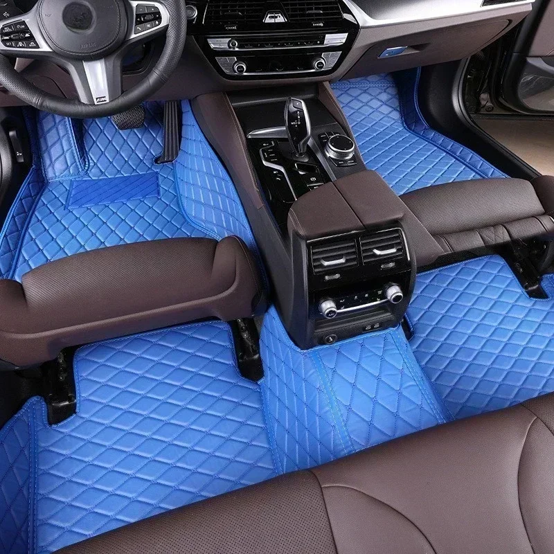 Artificial Leather Full Coverage Car Floor Mats for Lincoln CORSAIR 2020-2022 MKZ Continental Aviator 6 Seat Car Accessories