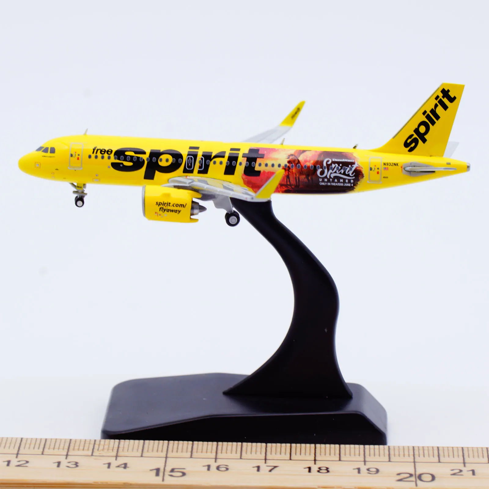 SA4045 Alloy Collectible Plane Gift JC Wings 1:400 Spirit Airlines Airbus A320neo Diecast Aircraft Jet Model N932NK With Stand