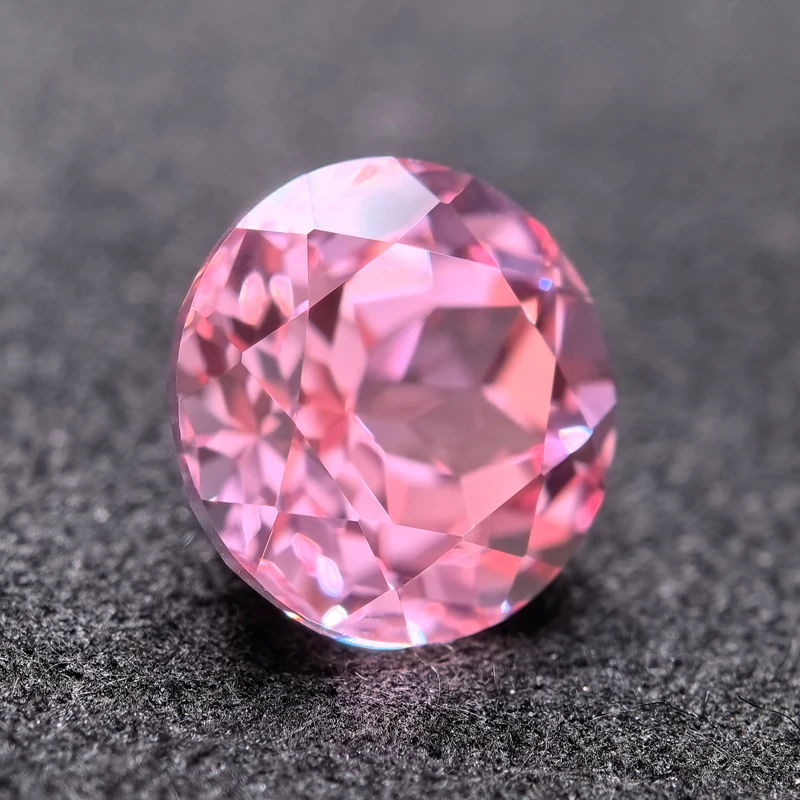 Top Lab Grown Sapphire Circular Sunrise Pink VVS1 Perfect Charms Beads Diy Jewelry Making Materials Selectable AGL Certificate