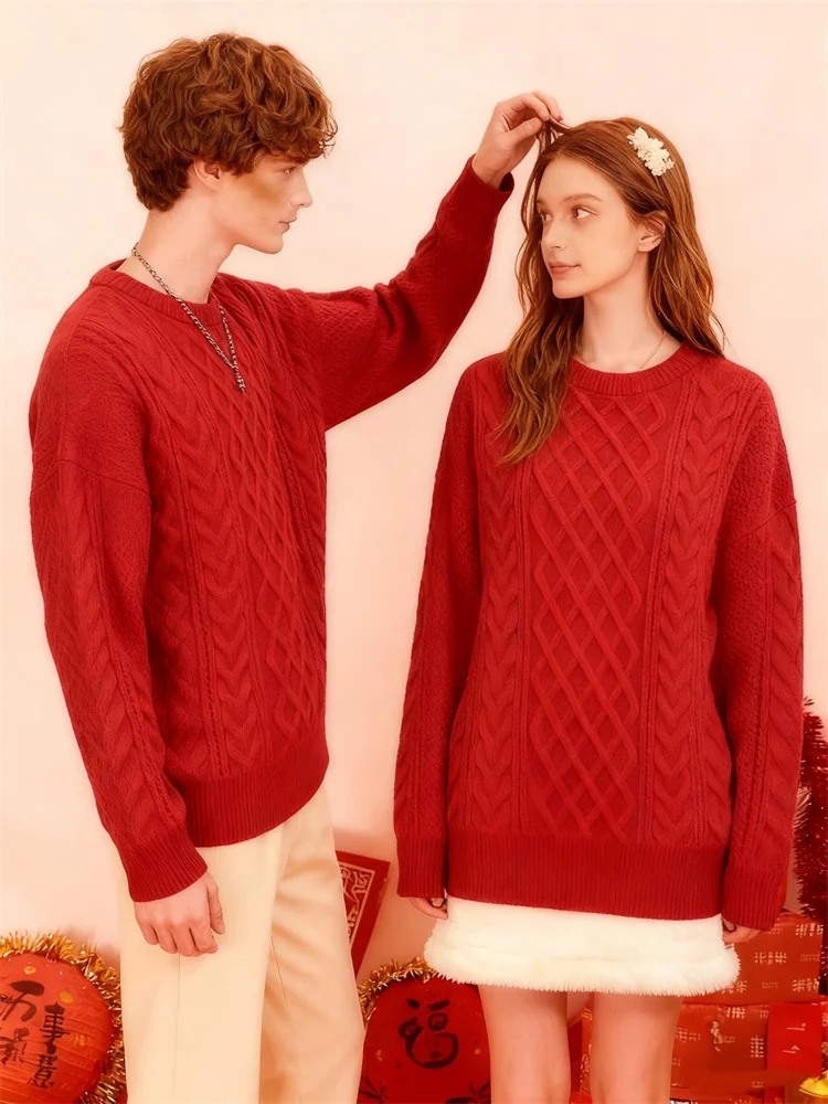 

ZAZOMDE Зимний свитер в корейском стиле для мужчин, однотонный вязаный дизайн, минималистичный круглый вырез, удобный повседневный топ с длинными рукавами