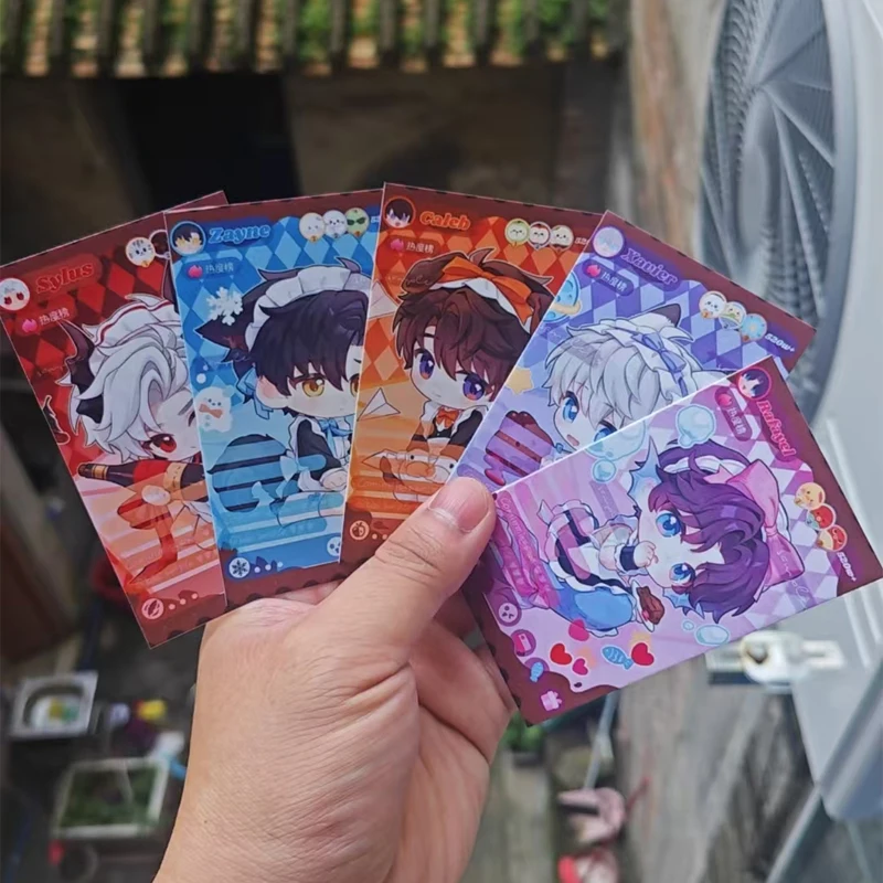 5Pcs/Set Maid Dressup style Love and Deepspace Laser Card Xavier Zayne Rafayel ralayo Sylus Caleb LOMO Card Postcard Gift