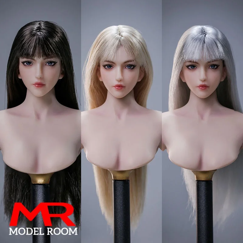 

LZ TOYS SET016 1/6 Blue Eyes Beauty Женская голова Лепка длинных волос Резьба по голове Модель подходит для 12-дюймовой фигурки солдата