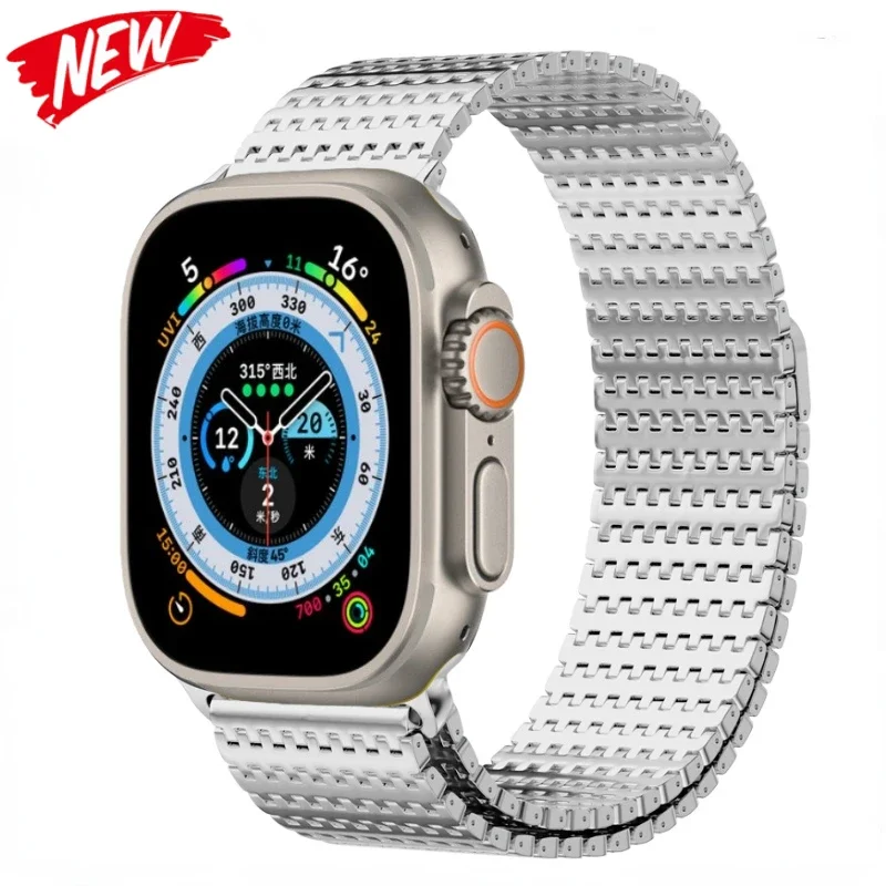 Metal Strap for Apple Watch band Ultra 2 49mm 46mm 45mm 44mm 42mm 41mm 40mm Magnetic Wristband iWatch Ultra 10 9 8 7 6 5 SE Belt