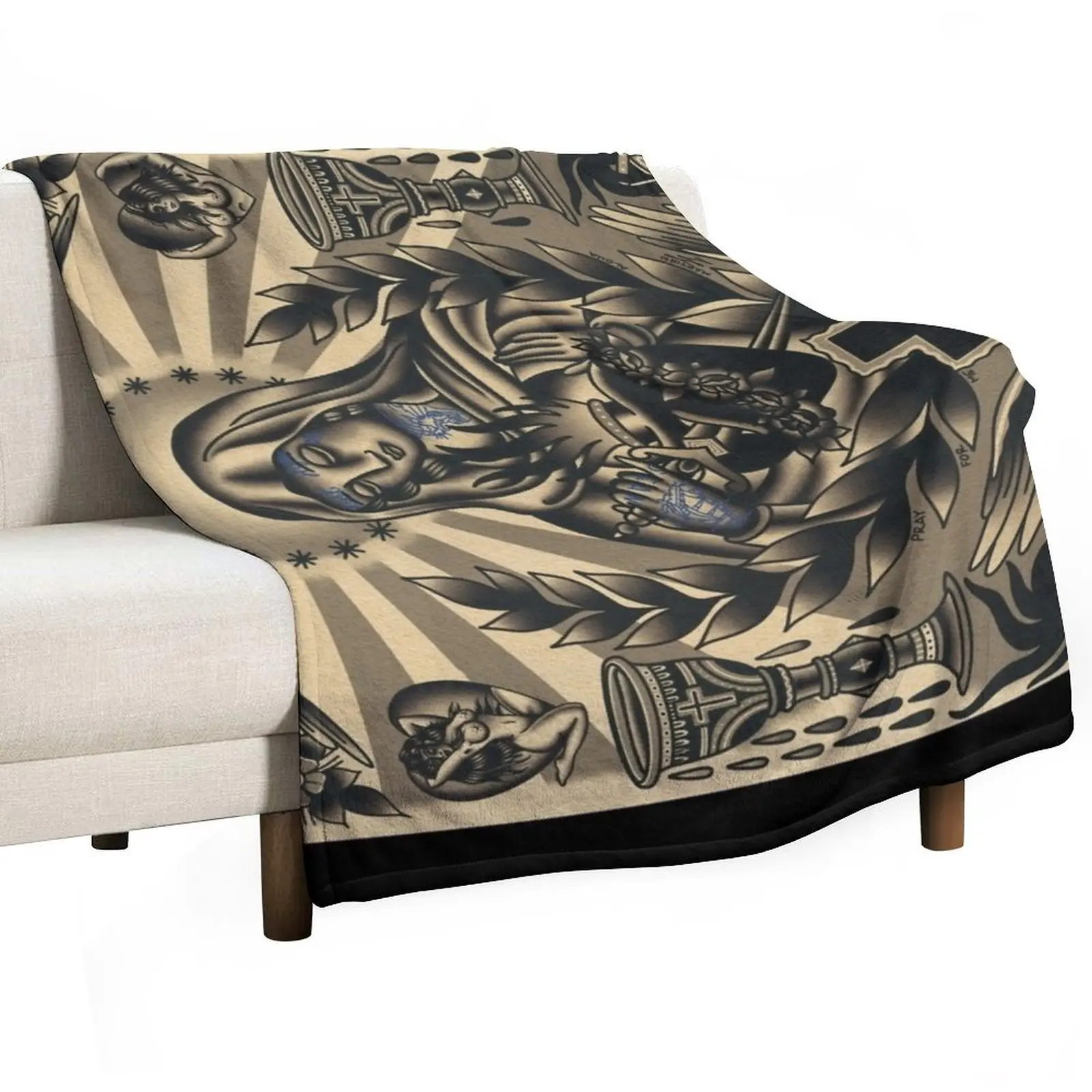 

Virgin Mary watercolor painting flash sheet (( horizontal version )) Throw Blanket Quilt Thin Luxury St Bed covers Blankets