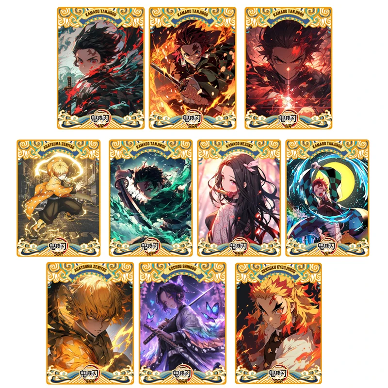 2024 New Demon Slayer Metal Card Nezuko Mitsuri Rias Yae Miko Makima Albedo Card Genshin Impact Goddess Story For Chrismas Gift