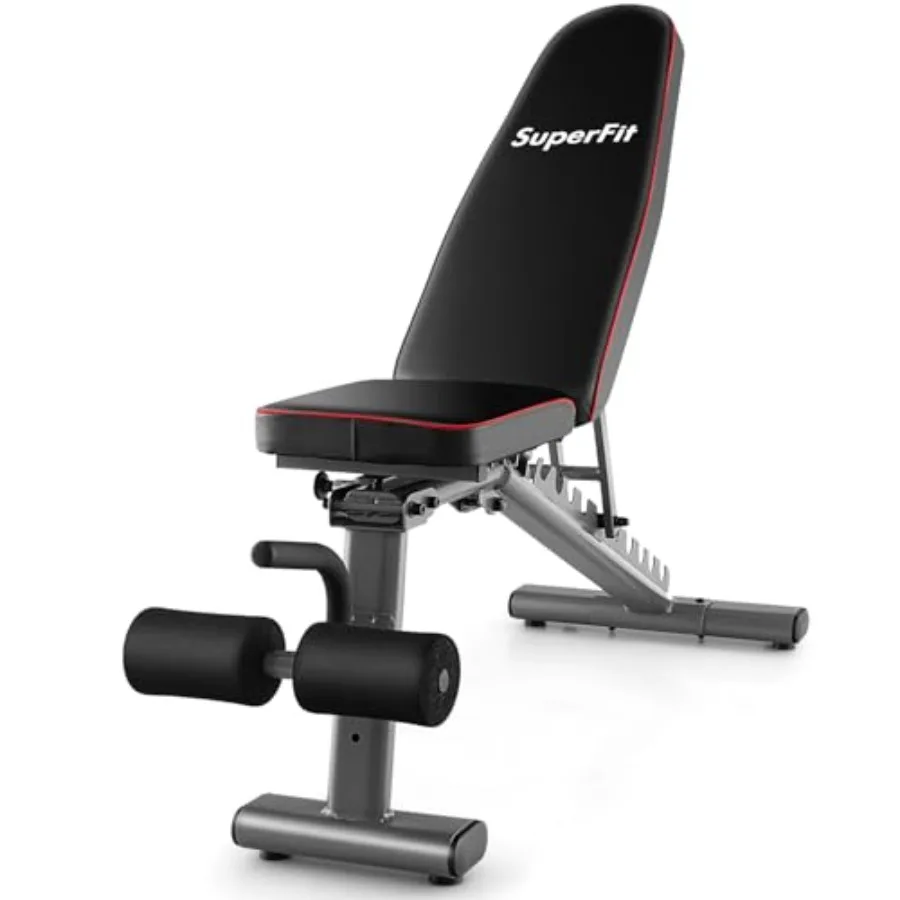 Adjustable Weight Bench 660lbs Strength Training Bench Press for Full Body Workout Commercial Grade Decline Incline Flat Exerci