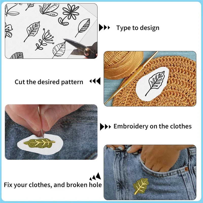 -A96Z Stick & Stitch Embroidery Paper For Embroidery Dissolvable Embroidery Transfer For Transferring Embroidery Patterns