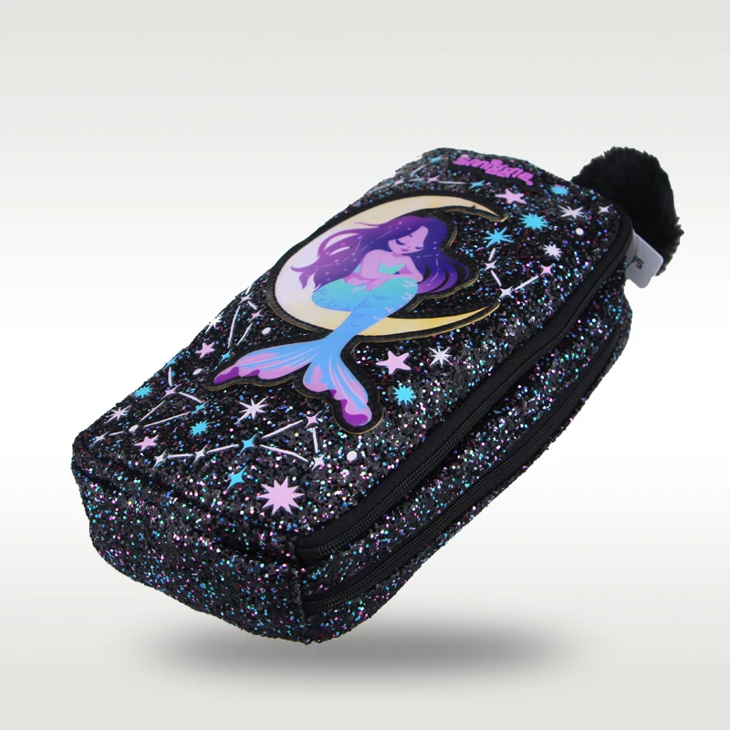 Black Mermaid Cute Pencil Case, sacola de grande capacidade para estudante, Austrália Smiggle Original, venda quente